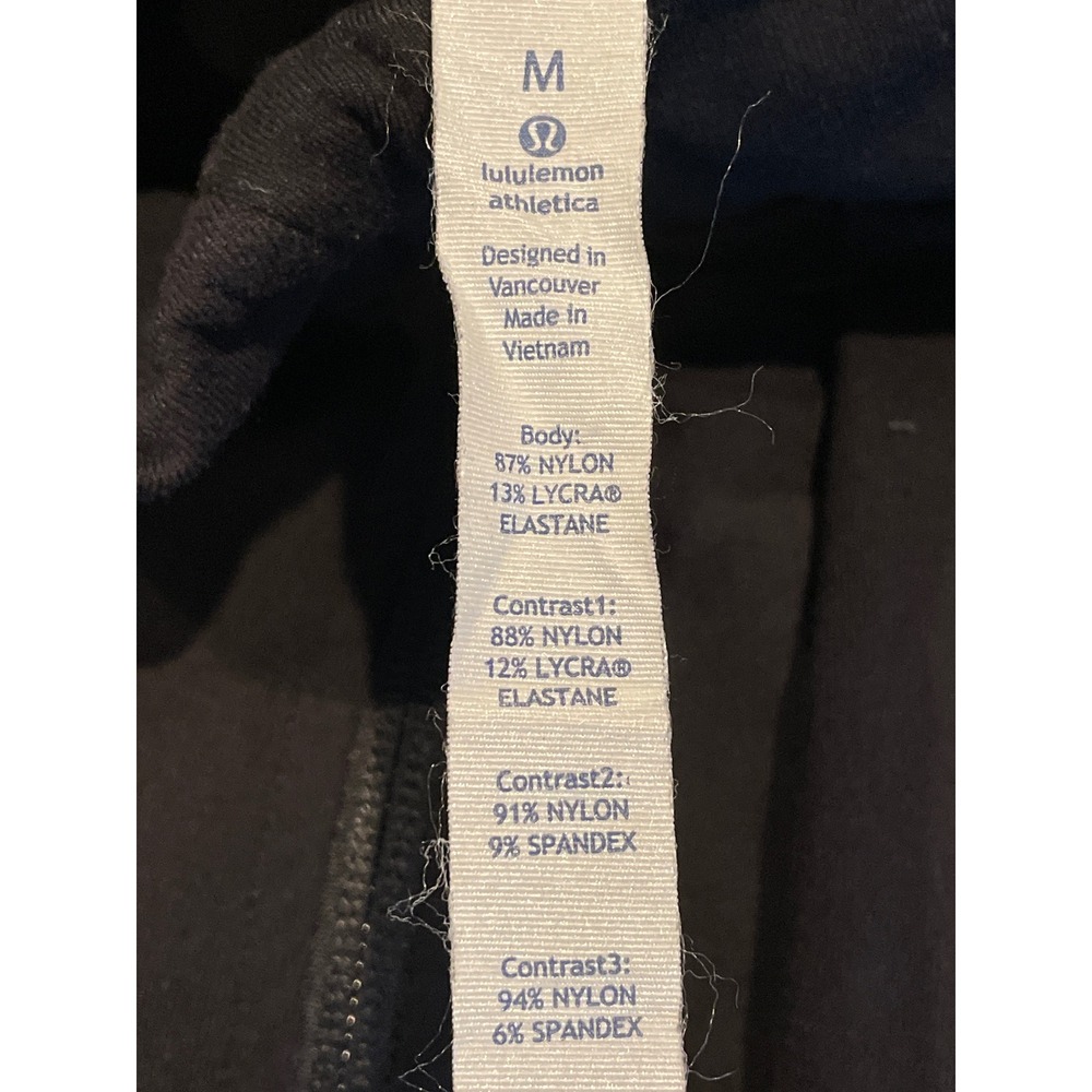 Lululemon Athletica Mens Sojourn Jacket Black Full Zip Mock‎ Neck Size M H6 - Picture 15 of 15